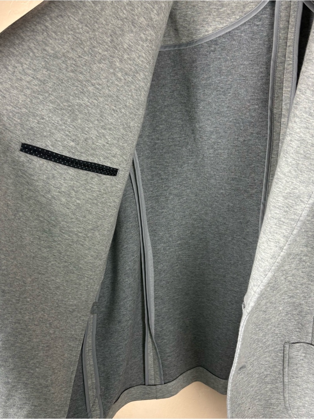 Artefact Light Gray Heathered Gray Knit Unstructured Blazer Jacket Mens Size XL - Picture 8 of 13